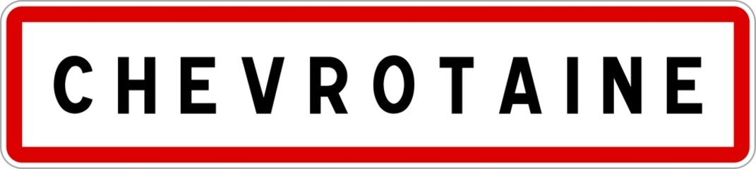 Panneau entrée ville agglomération Chevrotaine / Town entrance sign Chevrotaine