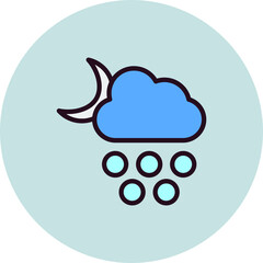 Moon Night Snow Icon