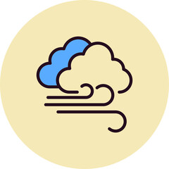 Cloudy Windy Icon
