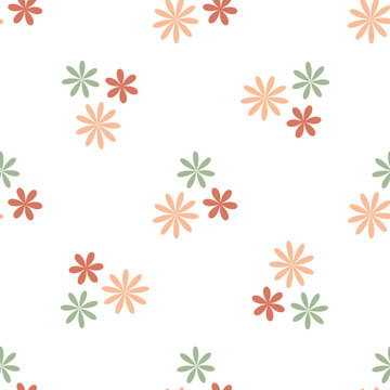 Seamless vector graphic floral pattern in gentle pastel colors. Modern design. Ideal for printing on fabrics and wallpapers. © Zhanna