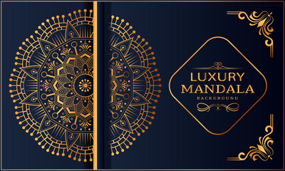 Luxury mandala Background and golden color with arabesque pattern Decorative mandala for print, cover, poster, banner, brochure, and flyer, EPS 10