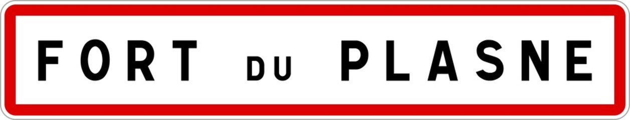 Panneau entrée ville agglomération Fort-du-Plasne / Town entrance sign Fort-du-Plasne