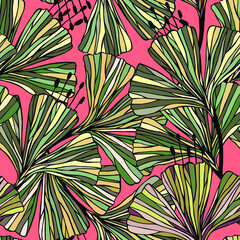 Decorative flowers seamless pattern. Vector stock illustration eps10.