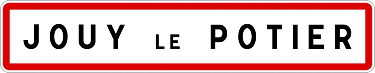 Panneau entrée ville agglomération Jouy-le-Potier / Town entrance sign Jouy-le-Potier