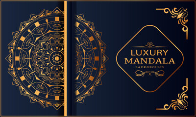 Luxury mandala Background and golden color with arabesque pattern Decorative mandala for print, cover, poster, banner, brochure, and flyer, EPS 10