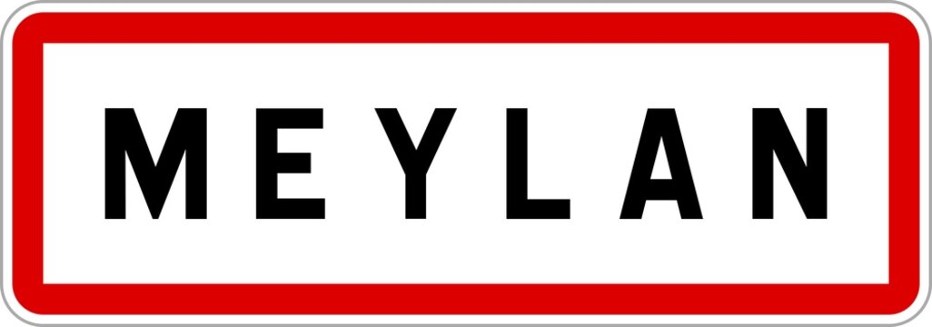 Panneau entr&eacute;e ville agglom&eacute;ration Meylan / Town entrance sign Meylan