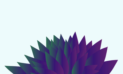 flower petals illustration with light blue background.purple lotus flower isolated