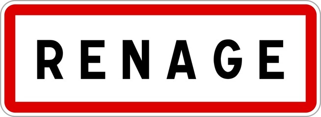 Panneau entrée ville agglomération Renage / Town entrance sign Renage