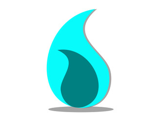 Fire, water icon illustration vector design
