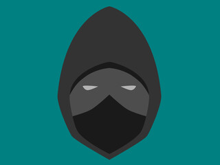 Mysterious, anonymous, unknown illustration vector design