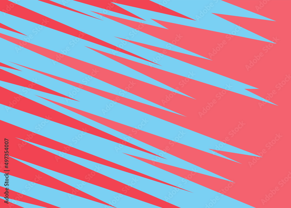 Poster simple background with colorful sharp and zigzag pattern