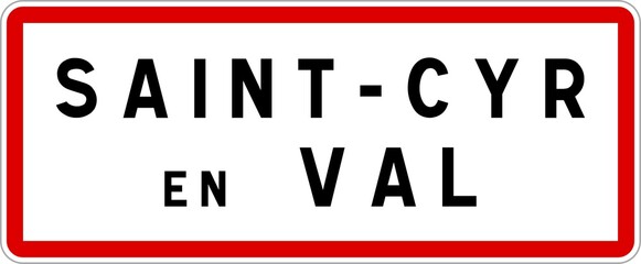 Panneau entrée ville agglomération Saint-Cyr-en-Val / Town entrance sign Saint-Cyr-en-Val