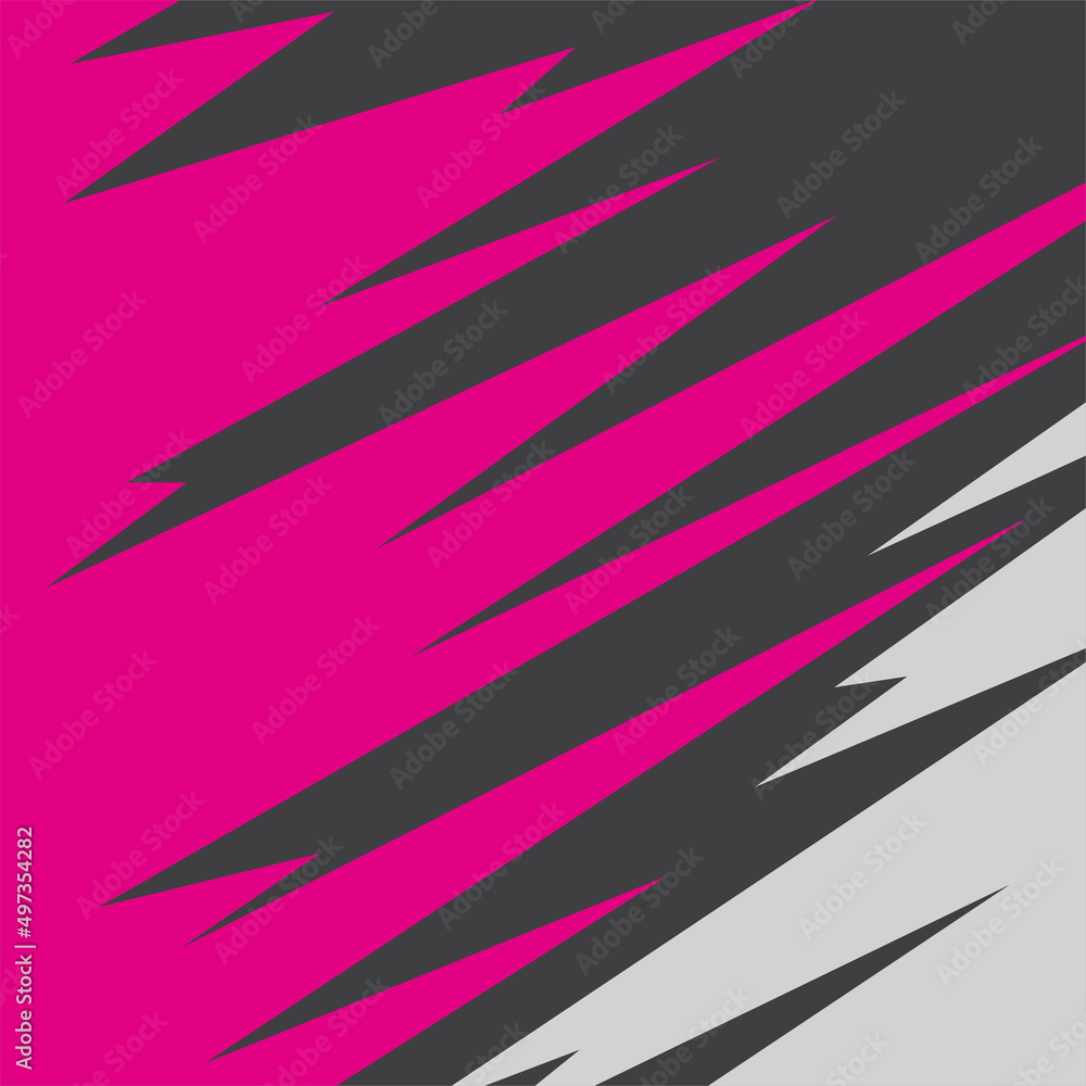 Poster simple background with colorful sharp and zigzag pattern