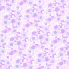 Bright pink background with floral ornament. Raster illustration for packaging design, wrapper, scrapbooking or postcard.