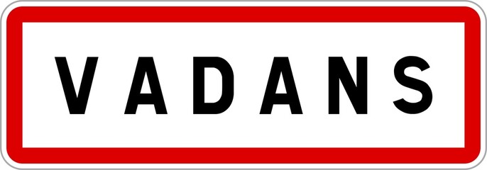 Panneau entrée ville agglomération Vadans / Town entrance sign Vadans