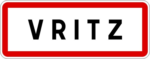 Panneau entrée ville agglomération Vritz / Town entrance sign Vritz