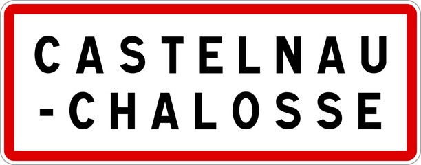 Panneau entrée ville agglomération Castelnau-Chalosse / Town entrance sign Castelnau-Chalosse