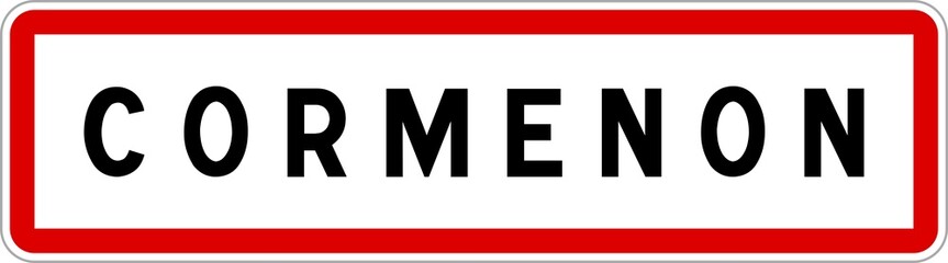 Panneau entrée ville agglomération Cormenon / Town entrance sign Cormenon