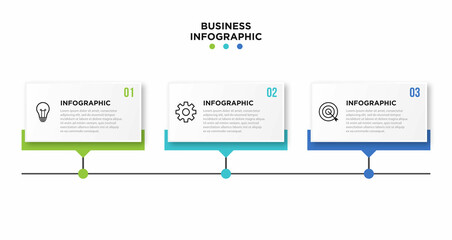 Presentation business infographic template with 3 options. Vector illustration.