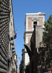 Church of Saint Clare in the Naples street called Spaccanapoli - obrazy, fototapety, plakaty