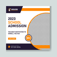 Admission School  social media post design
