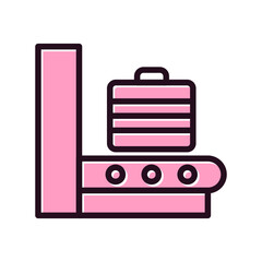 Airport Baggage Scanner Icon