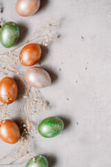 Easter eggs and flowers