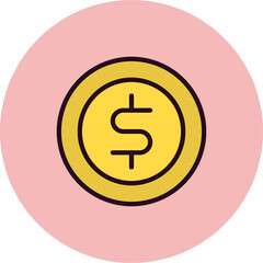 Dollar Coin Icon