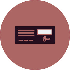 Bank Check Icon