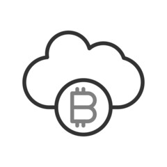 Bitcoin Cloud Icon