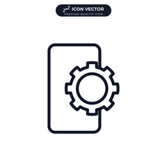 mobile engineering icon symbol template for graphic and web design collection logo vector illustration