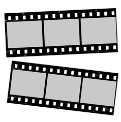 Films strips. Vintage film stripe abstract background. Isolated on a white background