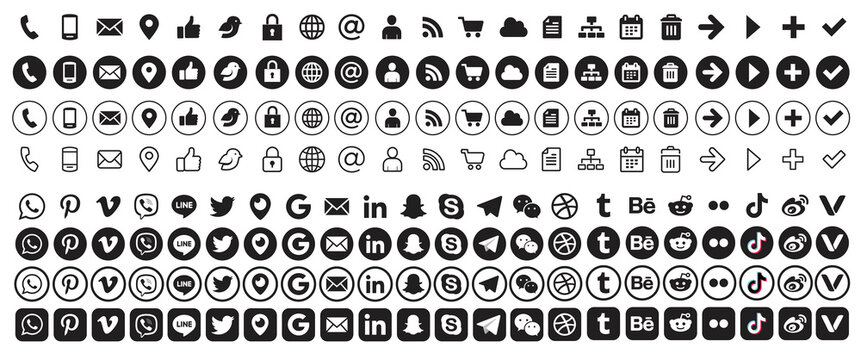 icons contact & social