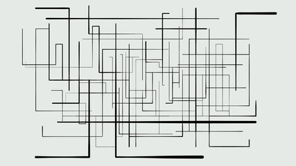 Monochrome abstract background with crossing lines elements, industrial, hand painted artwork, black and white, analog, wallpaper decoration, minimal industry design, wallart, book cover graphic