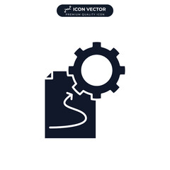 planning icon symbol template for graphic and web design collection logo vector illustration