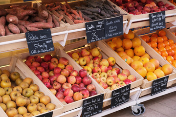 fruits and vegetables at market