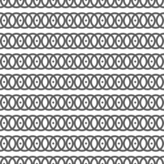 Vector illustration. Geometric seamless pattern. Solid dots and rhombus-shaped linear circles. Spotted monochrome background. Simple black ( gray ) and white abstract pattern.