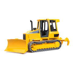 children's toy for boys bulldozer on white background