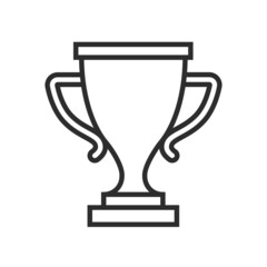The winner trophy cup icon isolated on white
