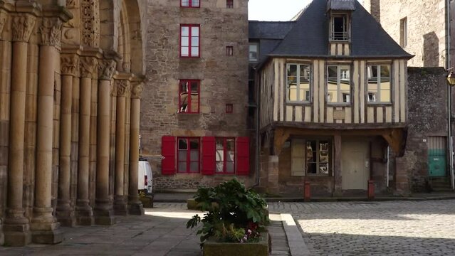 houses at the street of Dinan