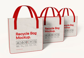 Eco Tote Bags Set Mockup