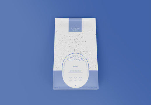 Top View Stand Up Zip Lock Pouch Mockup