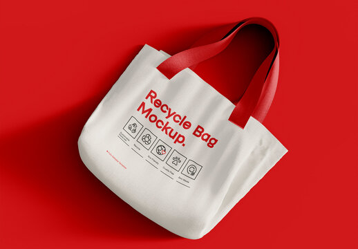 Top View Shopper Eco Bag Mockup