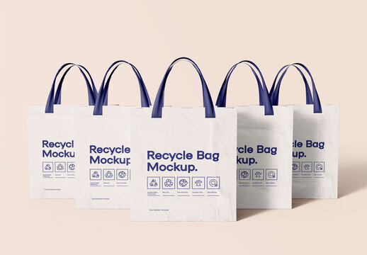 Shopper Eco Bags Set Mockup