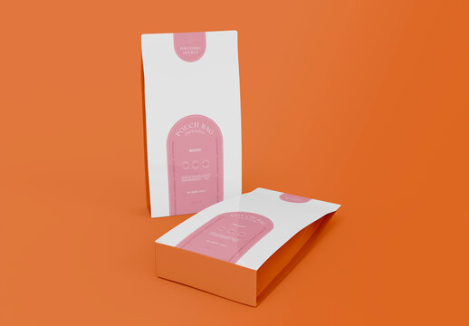 Gusset Stand Up Pouch Bags Mockup