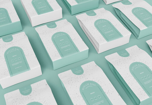 Plastic Pouch Bags Mockup