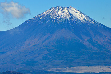 丹沢の檜洞丸から望む初冬の富士山
