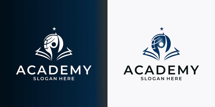 education academy logo premium vector