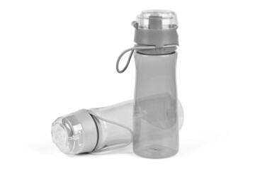 Frosted green drinking bottle for sport and fitness
