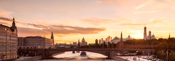 Bloody red Moscow at sunset. No war concept. © Elina Leonova